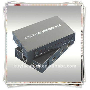 HDMI 4x1 Switcher V1.4 (1. Conecte un cable de cada dispositivo de fuente HDMI a las entradas del conmutador HDMI)